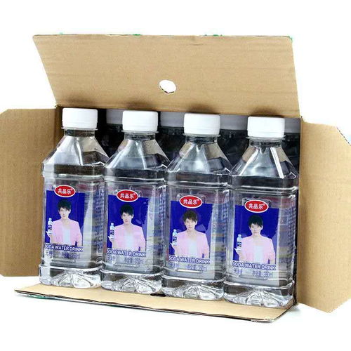 苏打水350ml 24瓶启硕无糖无气弱碱矿泉水饮料整箱批发特价饮品
